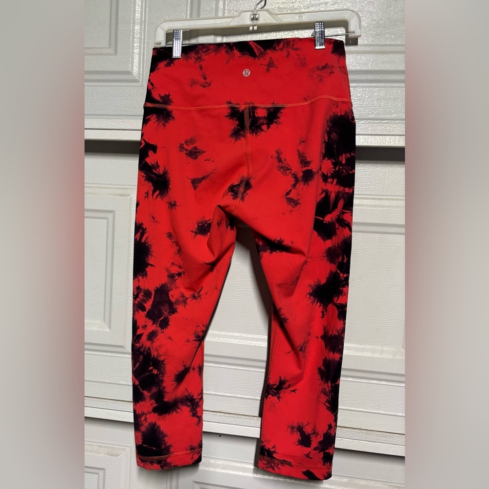 lululemon athletica Red and Black Patterned Leggings